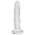 King Cock - dildo sa vakuumskom čašom - prozirni - 15 cm