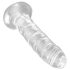 King Cock Clear 6 - dildo s vakumskom bazom (15cm)