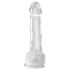 King Cock Clear 7 - dildo s vakuumskim postoljem i testisima (18 cm)