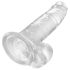 King Cock Clear 7 - dildo s vakuumskim postoljem i testisima (18 cm)