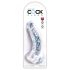King Cock Clear 7,5 - dildo s testisima i vakuumskom bazom (19 cm)