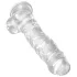 King Cock Clear 8 - dildo s testisima i vakuumskom bazom 20 cm