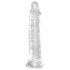 King Cock Clear 8 - veliki dildo s vakumskim drškom (20 cm)
