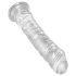 King Cock Clear 8 - veliki dildo s vakumskim drškom (20 cm)