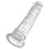 King Cock Clear 8 - veliki dildo s vakumskim drškom (20 cm)