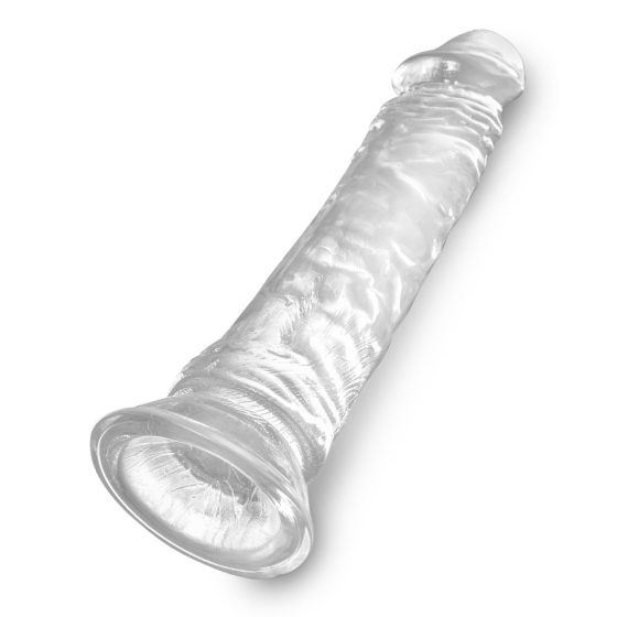 King Cock Clear 8 - vakuumska čašica, veliki dildo (20 cm)