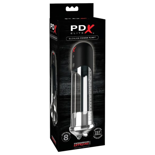 PDX Blowjob - automatska crna pumpa za penis s usnama