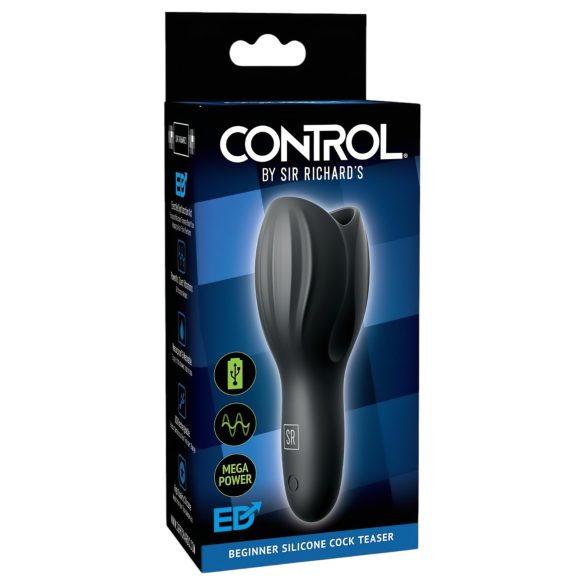 / Control Cock Teaser - vodootporni, punjivi vrhunski vibrator za penis (crni)