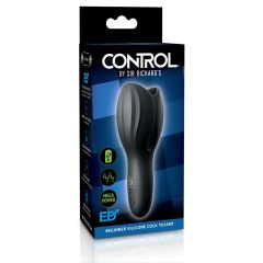   Control Cock Teaser - vodootporan, na baterije, vibrator za glavić (crni)
