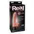 Real Feel Deluxe No.1 - realistični vibrator s testisima - natur
