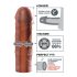 X-TENSION Mega 2 - realistični penis produžetak (20,3cm) - tamna prirodna boja