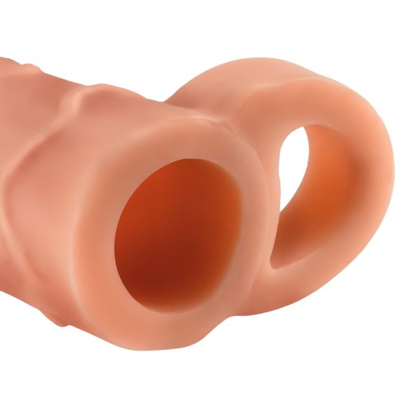 X-TENSION Perfect 1 - prsten za penis s omotačem (17,7 cm) - prirodno