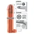 Pipedream X-TENSION Perfect 2 - produžetak za penis s prstenom za testise (19 cm, natur)