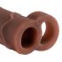 X-TENSION Perfect 2 - prstenasta navlaka za penis (19 cm) - tamna prirodna boja