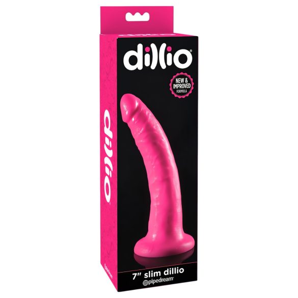 Dillio 7 - Realistični dildo s vakuumom (18cm) - pink