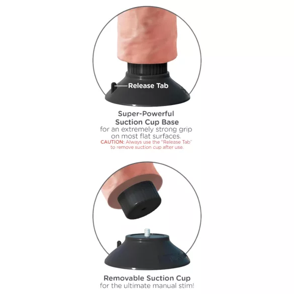 King Cock - realistični savitljivi vibrator 25 cm