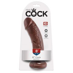 King Cock 8 dilda (20 cm) - smeđi