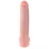 King Cock 15 - dildo s testisima i vakuum bazom - 38 cm - prirodna boja