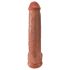 Kralj Cock 15 - divovski dildo (38 cm) - tamno prirodna boja