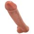 Kralj Cock 15 - divovski dildo (38 cm) - tamno prirodna boja