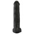 King Cock 15 - crna dilda s testisima i vakuumskom bazom (38cm)