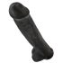 King Cock 15 - crna dilda s testisima i vakuumskom bazom (38cm)