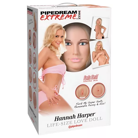 Pipedream Hannah Harper - lutka na napuhavanje za seks - realističan 3D lice