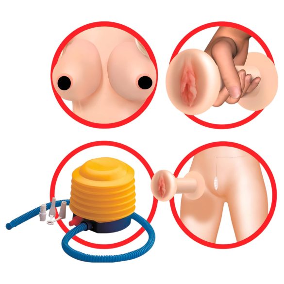 Pipedream Hannah Harper - lutka na napuhavanje za seks - realističan 3D lice