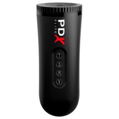 PDX Moto Blower - usisni, vibrirajući masturbator (crni)