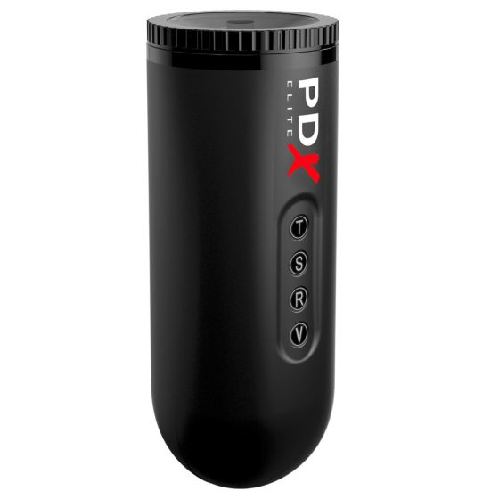 PDX Moto Blower - usisni, vibrirajući masturbator (crni)