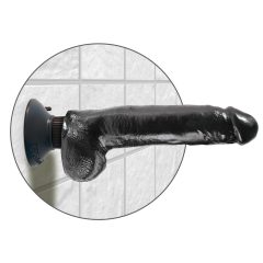King Cock 9 - savitljiv, nožni vibrator (26cm) - crni