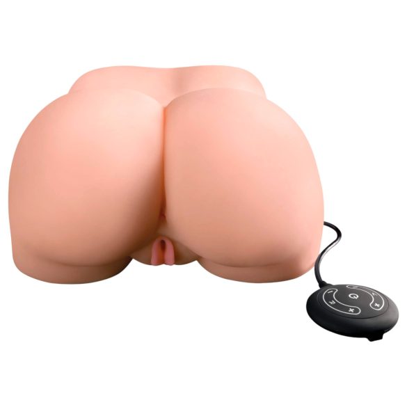 PDX Elite Milk Me Silly - vibrirajući torzo masturbator (prirodan)