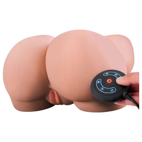 PDX Elite Milk Me Silly - vibrirajući torzo masturbator (prirodan)