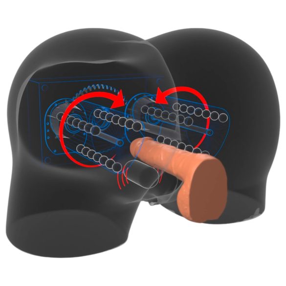 PDX Elite Milk Me Silly - vibrirajući torzo masturbator (prirodan)