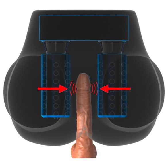 PDX Elite Milk Me Silly - vibrirajući torzo masturbator (prirodan)