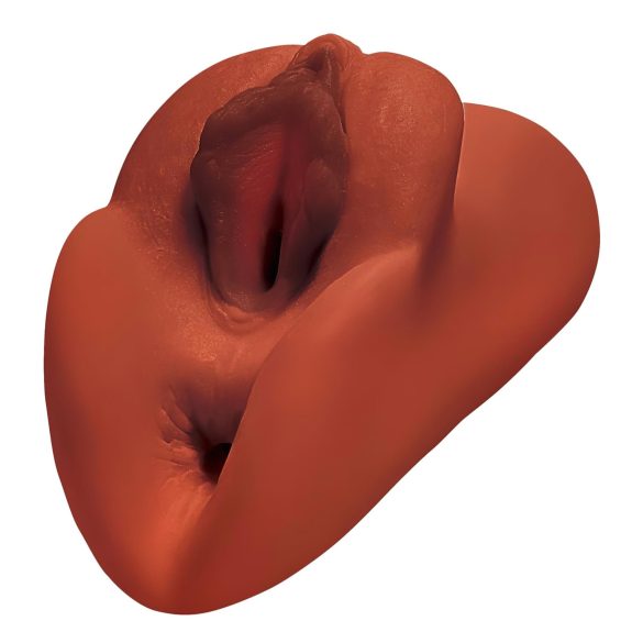 PDX Double Stroker - 2in1 realistično smeđe masturbator