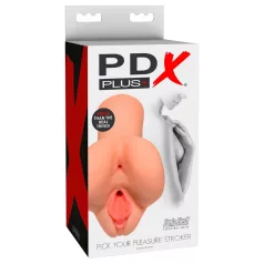   PDX Pick Your Pleasure - 2u1 realistični masturbator (prirodne boje)