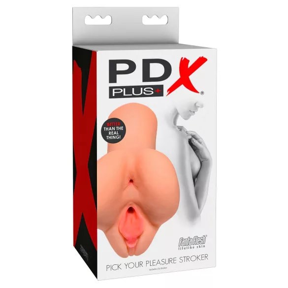 PDX Pick Your Pleasure - 2u1 realistični masturbator - prirodna boja