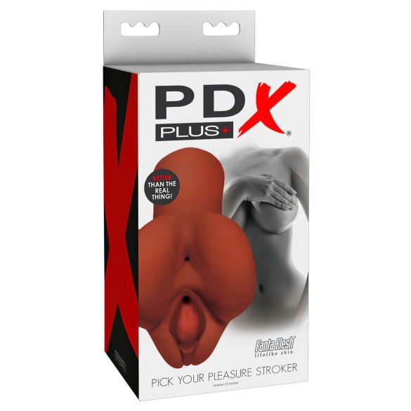 PDX Izaberi Svoje Zadovoljstvo - 2u1 realistični masturbator (smeđi)