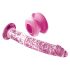 Icicles No. 86 - stakleni dildo s penisom (ružičasti)