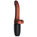 King Cock Plus 7.5 - testicular shock vibrator (smeđi)