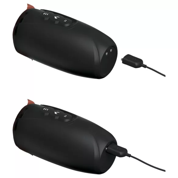 King Cock Plus 7,5 - realistični dildo s testisima i vibratorom - smeđa