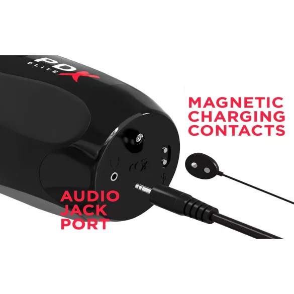 PDX Ultimate Milker 2 - masturbator na punjenje - rotirajući, vibrirajući - crni