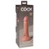 King Cock Elite 6 - realističan dildo s vakum postoljem (15 cm) - prirodna boja