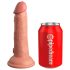 King Cock Elite 6 - realističan dildo s vakum postoljem (15 cm) - prirodna boja