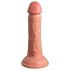 King Cock Elite 6 - realističan dildo s vakum postoljem (15 cm) - prirodna boja