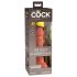 King Cock Elite 6 - realističan dildo s vakuumskim čepom (15 cm) - tamni