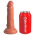 King Cock Elite 6 - realističan dildo s vakuumskim čepom (15 cm) - tamni