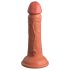 King Cock Elite 6 - realističan dildo s vakuumskim čepom (15 cm) - tamni
