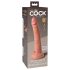 King Cock Elite 7 - realistični dildo s vakuumskim postoljem (18cm) - prirodno